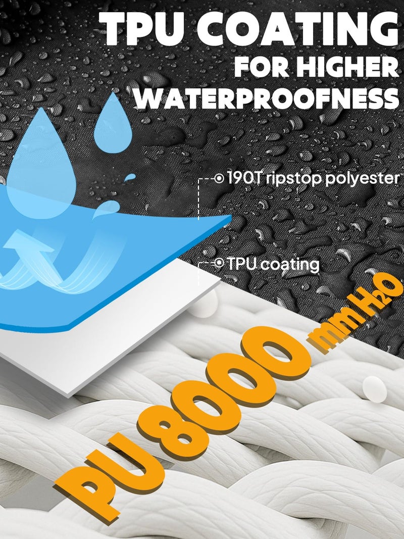 ANYOO Hood Rain Poncho Waterproof Lightweight Raincoat for Men Women Adult with Pocket for Hiking Camping Outdoor Activities - Image 2